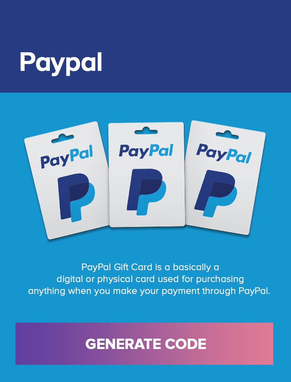 Подарочная карта paypal